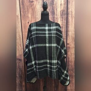 a new day Fit & Flare Plaid Poncho Womens S/M.